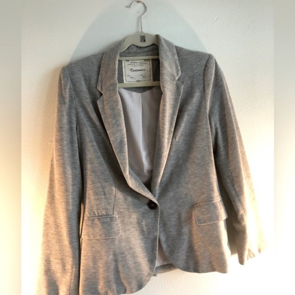 Anthropologie Gray Blazer Lined Cartonnier Size Medium